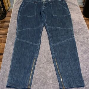 7 For All Mankind Blue Straight Leg Jeans